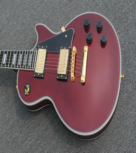 Classical 57 Version Transparent Red Model LP Guitare standard Guitare Mahoganie Crème Crème Guitarra5897740