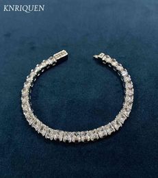 Classical 925 Sterling Silver 44 mm Simulante Diamante creado pulsador de boda de hilo de moissanite para mujeres Regalo de joyería fina 16CM3528991
