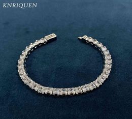 Klassiek 925 Sterling zilver 44 mm Simuleren diamant gecreëerd Moissanite Strand Wedding Bracelet For Women Fine Jewelry Cadeau 16cm5563290