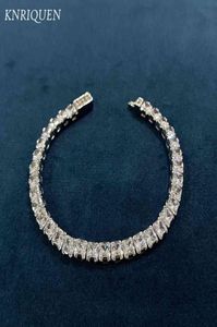 Classical 925 argent sterling 44 mm Simulate Diamond Créé Bracelet de mariage Moisanite Strand pour femmes Fine bijoux Gift 16CM1178050