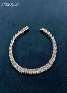 Klassiek 925 Sterling zilver 44 mm Simuleren diamant gecreëerde Moissanite Strand Wedding Bracelet For Women Fine Jewelry Gift 16cm7652653