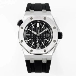 Klassieke AAA 41 mm skeletwork luxe mannen automatisch mechanisch horloge sportstaal band beweging horloge montre de luxe kwarts polshorloges