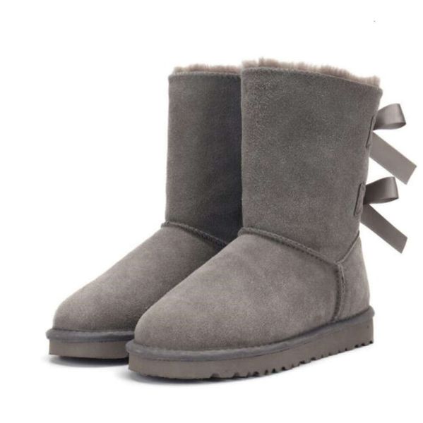 Botas de nieve clásicas Aus 3280 para mujer, 2 arcos, bota cálida, piel de vaca, piel de oveja, bolsa para polvo, tarjeta, bonito regalo de Navidad, zapatos de alta calidad