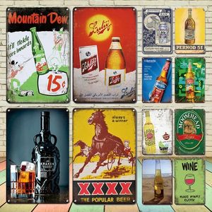 Klassiek bier metalen tinnen bord poster wijnplaat vintage tinnen tekens gepersonaliseerde kunst muur schilderij retro tiki bar pub home decoratie plaque 30x20cm w03