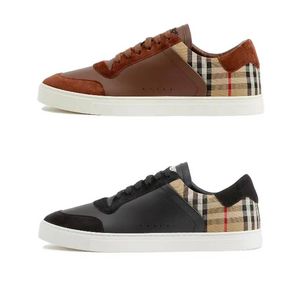 Klassieke casual wandeling van kantoor sneaker met doos platte bord mannen schoenen koffie zwarte superster designer luxe scarpe vloer veter-up