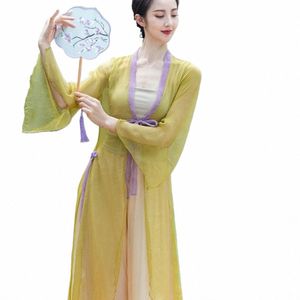 Danse classique Body Rhyme Flowing Gauze Femme Pratique Adulte Style chinois Performance Vêtements, Vêtements de danse, Cosplay Womens l43D #