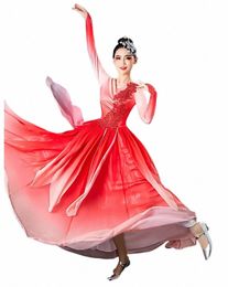 Costume de danse classique Costume Han Femme Moderne Ong Danse Grande Jupe Swing Costume de Danse Fan I7Fc #