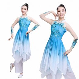 Klassieke Dans Kostuums Volwassen Elegante Jasmijn Volksdans Yangko Fan Dans Veranderende Kleur Kostuums Nieuwe Vrouwelijke Prestaties Costum D8x8 #