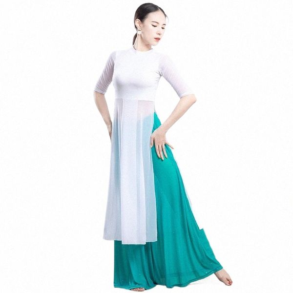 Costumes de danse classique Femme adulte Modal Chiff Body Pantalon Enseignant Pantalon de danse folklorique Dames Danse chinoise Pantalon large 09bu #
