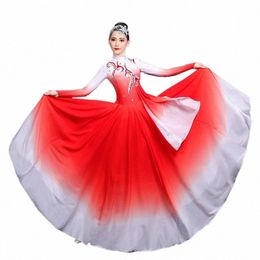 Costume de danseur classique Big Swing jupe danse folklorique chinoise dégradé couleur Art Test Solo Performance pratique danseur Dr x3Zy #