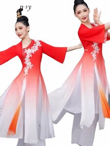 Danse classique Dr Femmes élégantes de style chinois Rouge Wanjiang Costumes de danse ethnique Performance E1aB #