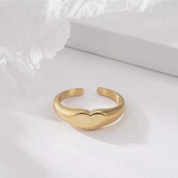 Lover Ring Opening Anillos klassieke hartvorm Goud vergulde roestvrijstalen ontwerper Ring Women Fashion Jewelry Party Accessoire Gifts Sets Box