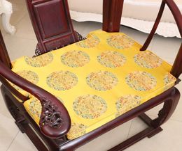 Coussin de siège de chaise chinoise de luxe classique, décoration de la maison, haut de gamme, brocart de soie épais, fauteuil à dossier rond, coussin de siège8953153