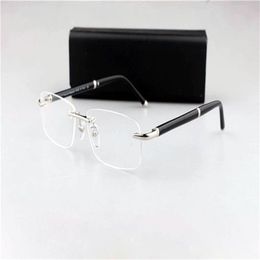 Klassieke MB374 zakelijke randloze mannen vierkante brilmontuur 57-16-140 voor brillen op sterkte volledige set case OME fabrieksoutlet2469