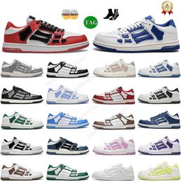 Classiche Uomo Donna Scarpe casual Skel Top Low High Bone Triple Nero Bianco Blu Rosa Rosso Verde Bred Skeleton Scarpe da ginnastica Designer Sneakers Jogging Marca Jogging all'aperto