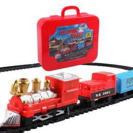 Klassieke mini-elektrische speelgoedtrein Treinwagon Kleine treinspeelgoed Elektrische auto voor kinderen Kerstspeelgoed