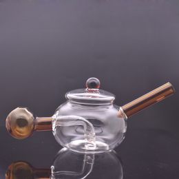 Mini brûleur à mazout en verre classique Bong Pipes à eau Épais Pyrex Ash Catcher Épais Recycler Dab Rig pour fumer Outil avec bol à huile de 30 mm