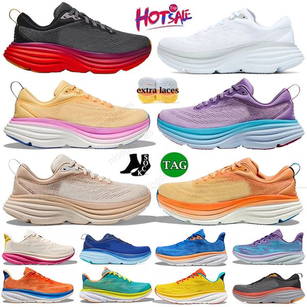 Classique One One Bondi 8 Clifton 9 Chaussures de course Summer Song Formation en ligne Baskets Mode de vie accepté Absorption des chocs Designer Femmes Hommes Cloud Chaussure de jogging