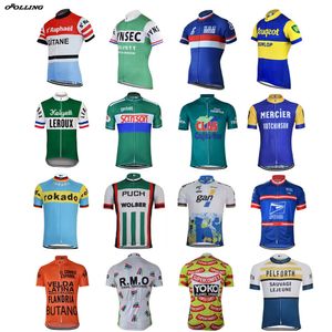 Maillot de cyclisme classique rétro, Photos réelles, nouvelle équipe de course en montagne sur route, haut personnalisé OROLLING H1020