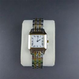 Klassieke vierkante heren horloge luxe horloge vrouwen panthere orologi roestvrij staal verguld zilver delicaat valentijnsdag diamanten horloges mode paar dh013 C23