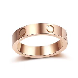 Bagues classiques en acier inoxydable à vis pour hommes et femmes en or véritable 18 carats, argent, amoureux, bague de luxe, amour, bijoux élégants, cadeau, taille 5-11