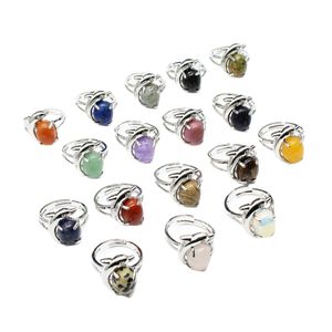 Klassieke stijl Dolfijn Gem Ring Unisex Verstelbare Zilveren Legering Dolfijn Ring Chakra Crystal Party Gift Lucky Draw Gift