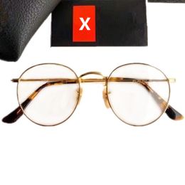 Classical Unisex 447 Round Metal Gafas Marco 50-21-145 Fashion Men Women Myopia Eyewear para receta Case de embalaje de receta 224m