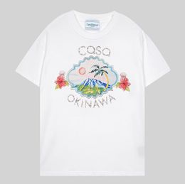 klassieke witte casa designer t-shirt zomer korte mouw blanca mannen vrouwen tshirt tee bloemen print herenkleding