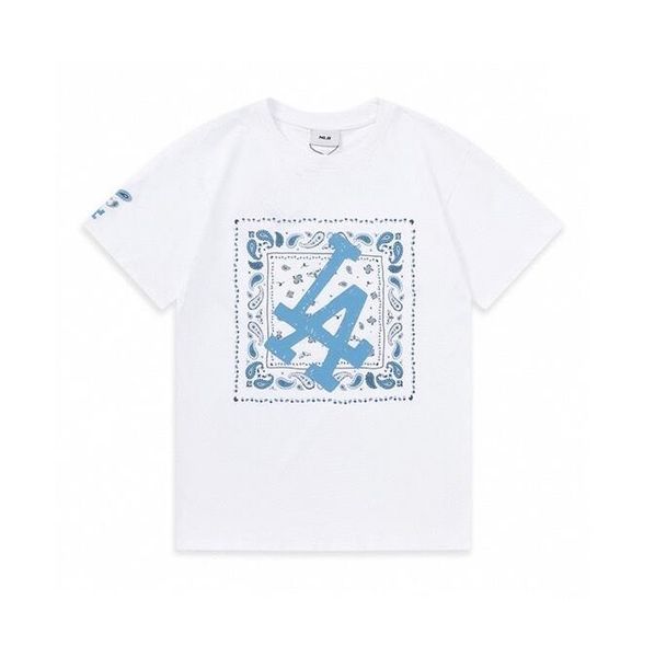 Classique blanc LASF designer t-shirt été à manches courtes new york hommes femmes t-shirt Bandana tee vêtements pour hommes