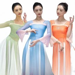 Classique Yangko Dance Hanfu Vêtements Folk Fan Dance Wear Costume Femmes Élégant Profi Pratique Chinois Vêtements De Danse Femmes V0SN #