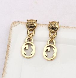 Klassiekers 18k Gold Ploated Luxury Brand Designers bengelen letters Stud 925 Silver Circle Geometrische vrouwen Crystal Rhinestone Long Earring Joodlry
