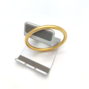 Klassiekers 9K Solid Fine Gold Authentic Plain Circle Bangle Bracelet Zwaar breed 6 mm 61 mm Diameter243H