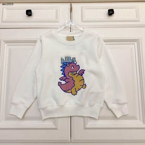 Classics Baby Sweat à sweat à manches longues Pilluche d'enfant 100-150 Vêtements de créateurs pour enfants Patché à dinosaure coloré filles Sweater 24MA