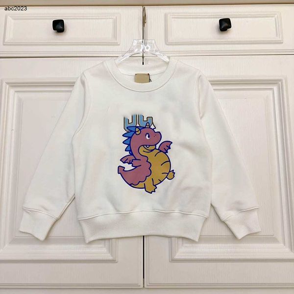 Classics Baby Sweat à sweat à manches longues Pilluche d'enfant 100-150 Vêtements de créateurs pour enfants Patché à dinosaure coloré filles Sweater 24MA