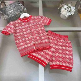 Classics Baby Tracksuit de haute qualité Girls Knited Suit Kids Designer Vêtements de concepteur Taille 100-160 cm Jacquard T-shirt et short 24april