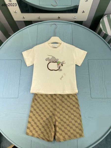 Classics Baby Tracksuits Kids Designer Clothes Taille 100-150 cm T-shirt de garçons à cou d'été et de logo Full Print Design Shorts 24aPril