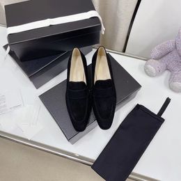 Klassiekers zwarte platte damesschoenen zomer ondiepe gemengde kleur dikke lederen echt lederen single 4 cm schoenen maat 34-40