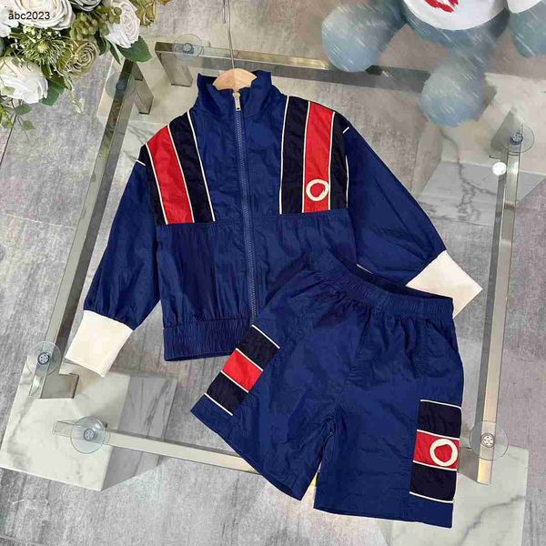 Chándales clásicos para niños, conjunto de abrigo para niños, ropa para bebés, conjunto de dos piezas de talla 90-160 CM, chaqueta de manga larga y pantalones cortos informales, 24 de marzo