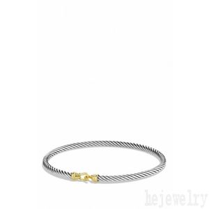 Classiques Dy Câble Manchette Bracelet Femmes Type De Boule Bracelets D'ouverture À La Main Designer Pour Femmes Fil Jaune Cjewelers Bracelet Classique Hommes Twisted Helix ZB026 F23