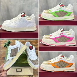 Klassiekers canvas sneaker mannen vrouwen re-web sneaker-ontwerper casual schoen wit lederen sneaker groen en rode webtong hoge kwaliteit vatte sluiting lage help trainers