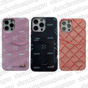 Étuis de téléphone portable classiques avec porte-carte pour iPhone 15 14 14pro 14plus 13 13pro 12 mini 11 Pro Max X Xs Xr 8 7 Plus Étui Samsung Galaxy S23 S22 S21 S20 Ultra Note 20 10 Couverture