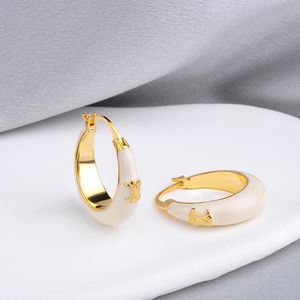 Classiques Charme lettre C femme boucles d'oreilles noir titane acier blanc designer pour femmes stud bijoux de luxe fille or en gros ne se décolore pas