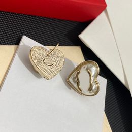 Klassiekers Designer Parel Diamanten Oorknopjes Merk cLetter Hoogwaardig verguld 925 zilver Koper Oorbel Mode Dames Bruiloft Sieraden Verjaardagscadeau