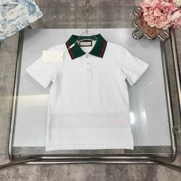 Camiseta POLO clásica para niños, camiseta con estampado de rayas en la espalda para bebé, talla 100-150, camisetas de solapa de algodón de manga corta para niño de verano 24 de febrero de 2020