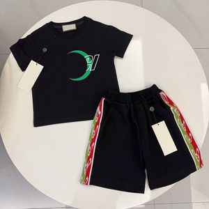 Classiques enfants T-shirts ensembles enfant été deux pièces ensemble enfants shorts plusieurs styles garçons filles survêtements taille 90-150 bébé coton manches courtes CXD240422-6