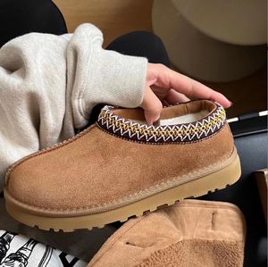 Klassiekers Heren Dames Tasman Slippers snowboots Schapenvacht warm houden laarzen met doos kaart stofzak Casual pantoffels laarzen Mooie geschenken EUR35-46 004