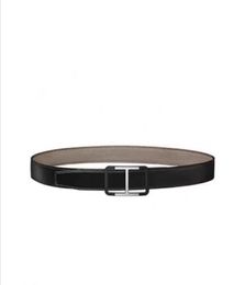 Classics Men Belts Designer Mens and Woman Fashion Togo Leather Classic Reversible Black Brown H Gold Silver Buckles 38 cm HT0125
