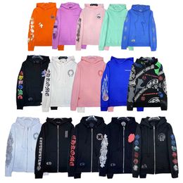 Classics Sweats à capuche pour hommes Heart pour hommes Marque Crew Sweatshirts d'hiver Ch Tops à manches longues Graphic Tee Jacket Manteau ample à capuche Femme Hip Hop Chromes Taille