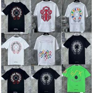 Classics Mens T-Shirts Heart High Quality Brand Crewneck Chromees Sleeves Short Tops Tees Ch