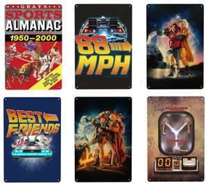 Classics Old Movie Metal Affiche plaque rétro Retro Style To the Future Sports Almanac Tin Sign Film Vintage Choice Man Cave Pin Up Metal Painting Wall Sticker Decor